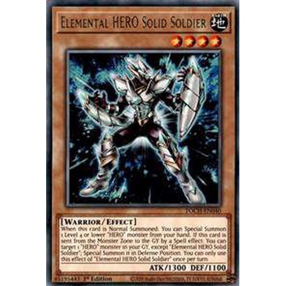 YuGiOh Toon Chaos Rare Elemental HERO Solid Soldier TOCH-EN040