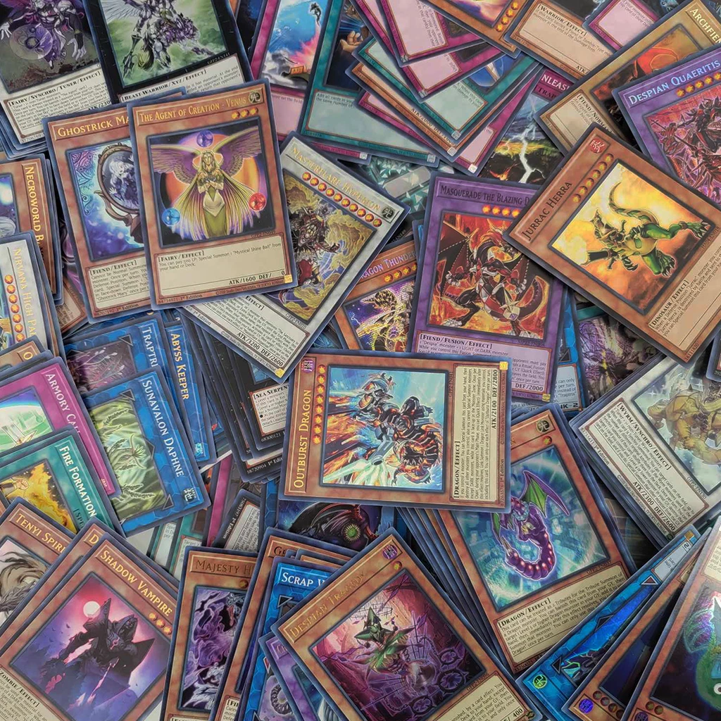pile of yugioh cards YuGiOh Trading Card Lot Assorted English 200 Count