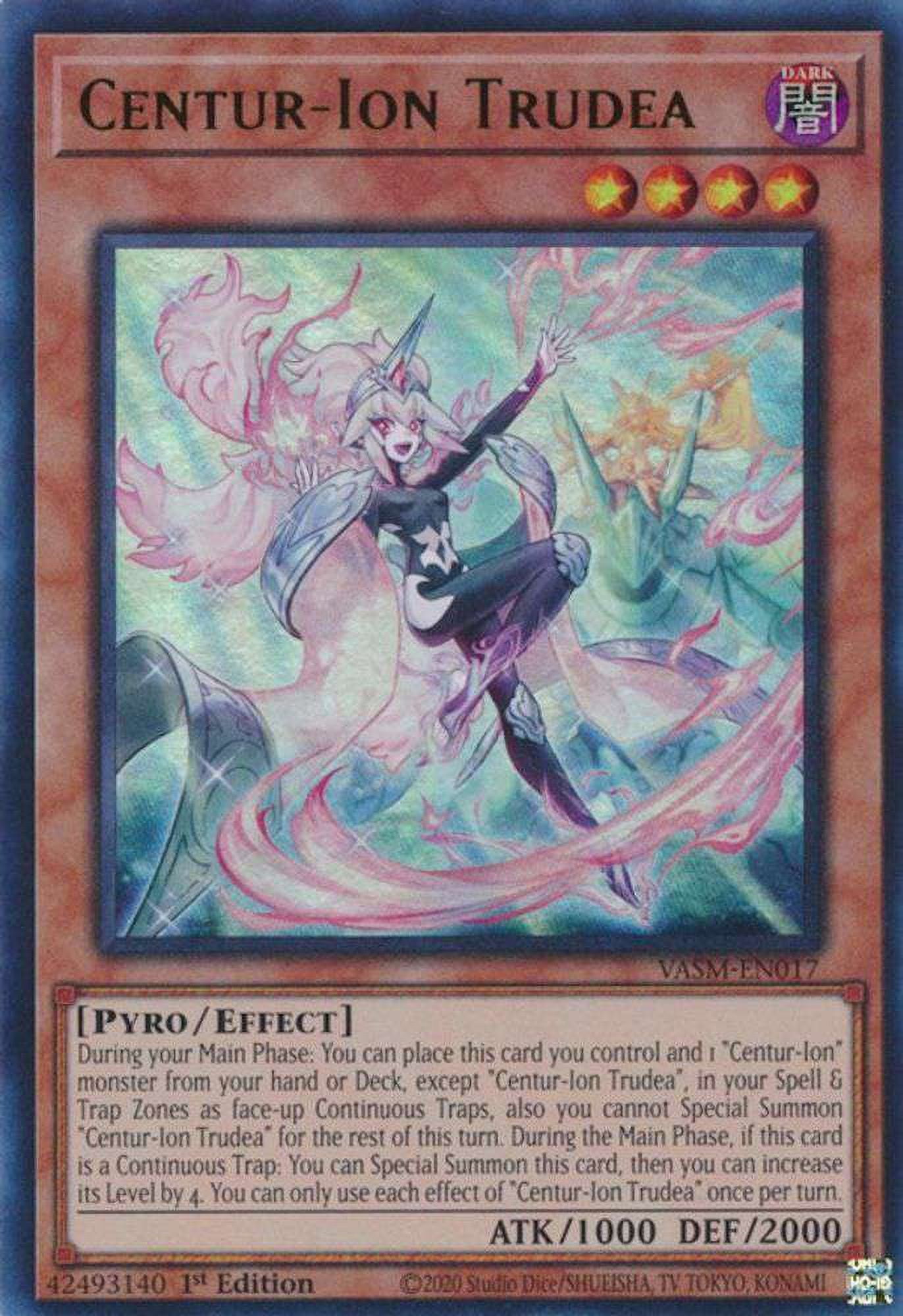 YuGiOh Valiant Smashers Ultra Rare Centur-Ion Trudea VASM-EN017