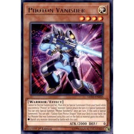 YuGiOh White Dragon Abyss Photon Vanisher LED3-EN035