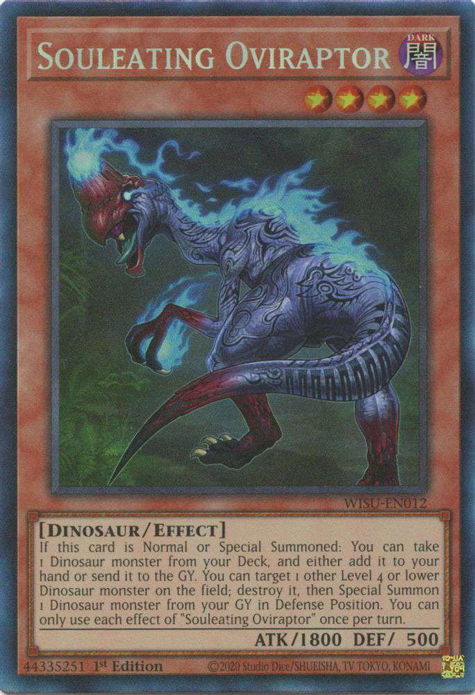 YuGiOh Wild Survivors Collector Rare Collector's Rare Souleating Oviraptor WISU-EN012