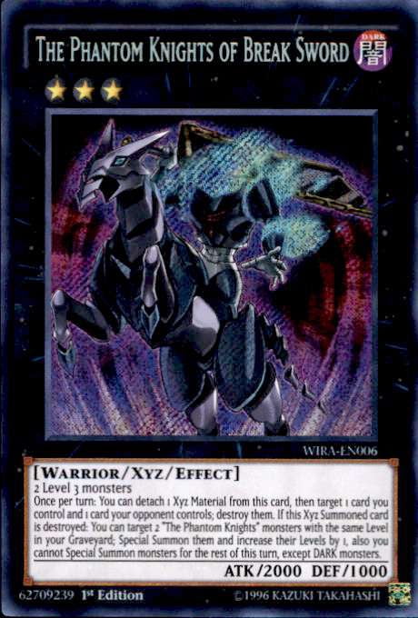 YuGiOh Wing Raiders Secret Rare The Phantom Knights of Break Sword  WIRA-EN006 - Walmart.com