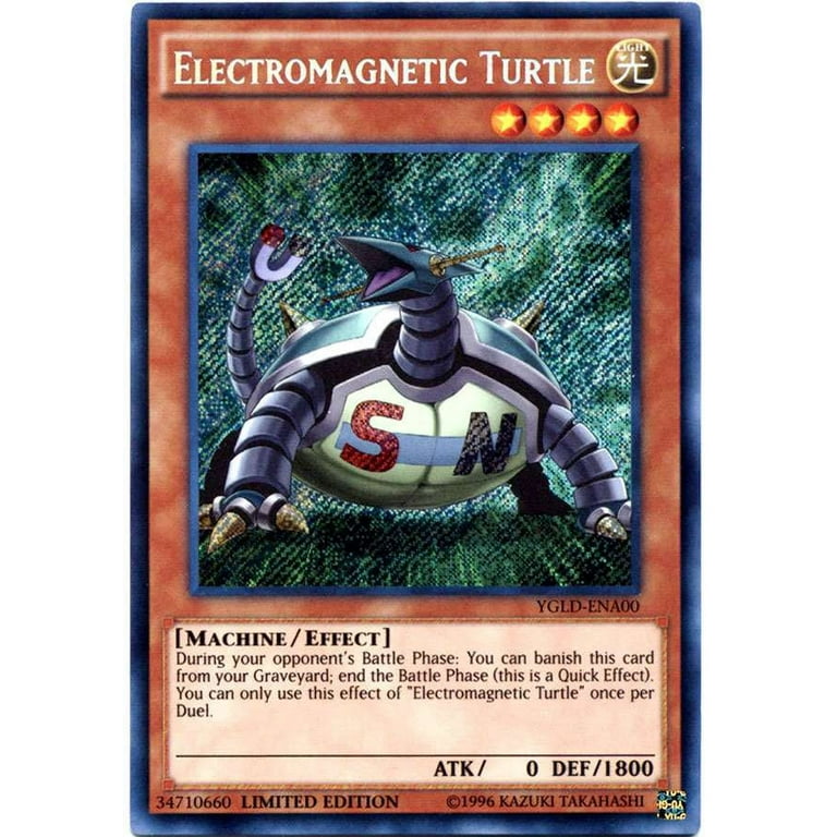YuGiOh Yugi's Legendary Decks Secret Rare Electromagnetic Turtle YGLD-ENA00  - Walmart.com
