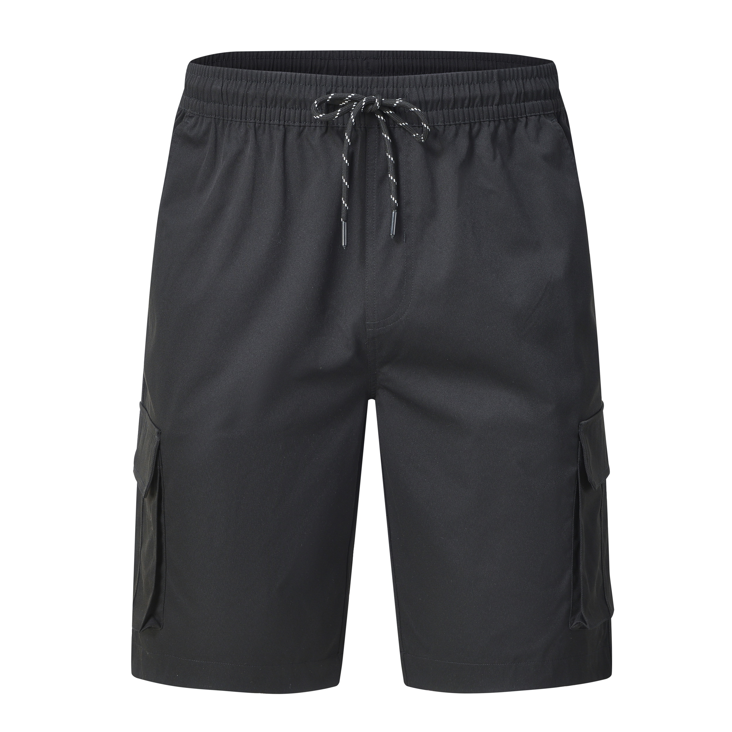 GLESTORE Men's Shorts Mid Waist Straight 5 Points Male Gray 30