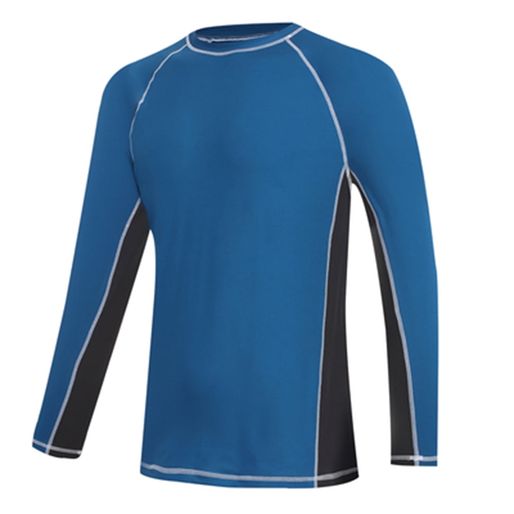 YuKaiChen Men's Long Sleeve Swim Shirts Rashguard UPF 50+ UV Sun