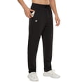 thumbnail image 1 of Men's Running Pants Lightweight Joggers Athletic Pants with Zipper Pockets Black L, 1 of 8
