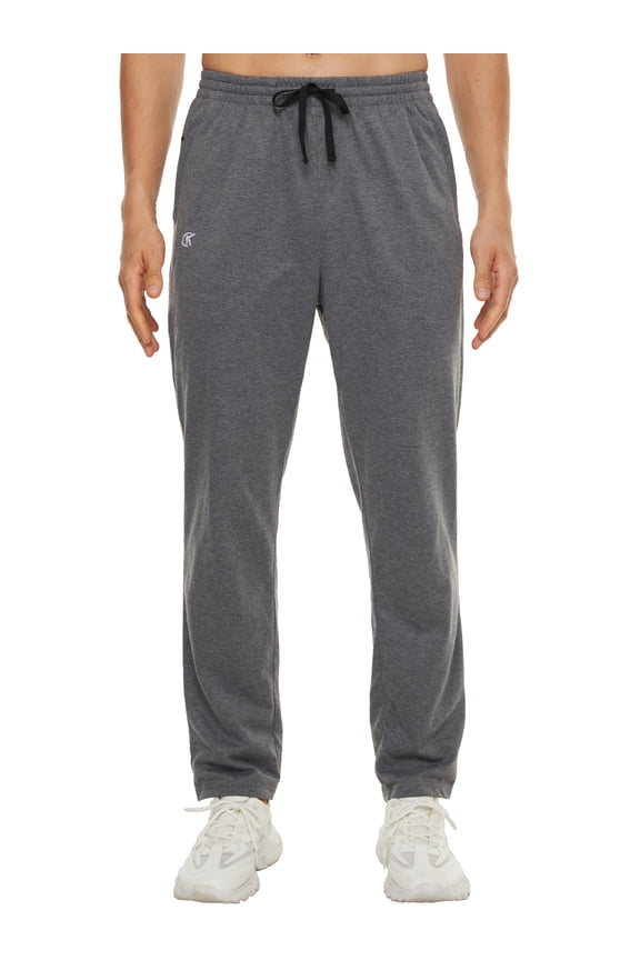 Men's Running Pants Lightweight Joggers Athletic Pants with Zipper Pockets Darkgrey L