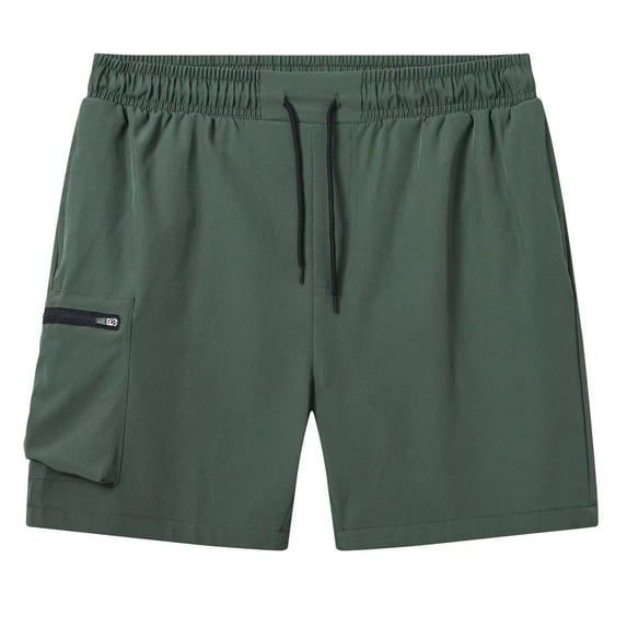 YuKaiChen Men's Swim Shorts Quick Dry Beach Shorts with Zip Pockets and Mesh Lining Army green 30