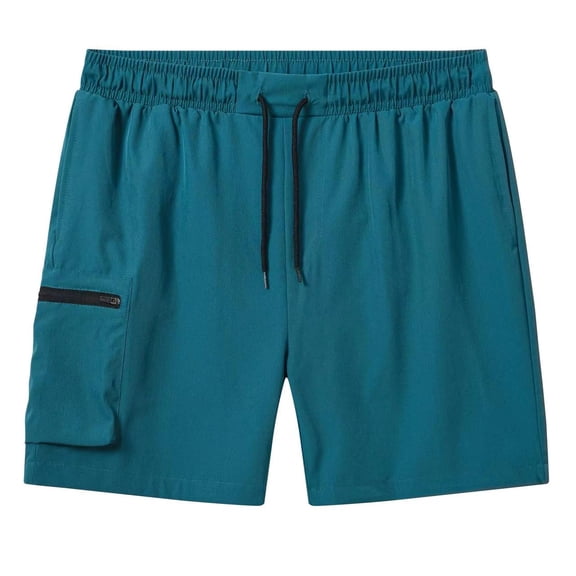 YuKaiChen Men's Swim Shorts Quick Dry Beach Shorts with Zip Pockets and Mesh Lining Dark green 36