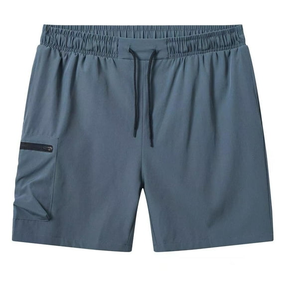 YuKaiChen Men's Swim Shorts Quick Dry Beach Shorts with Zip Pockets and Mesh Lining Gray 34