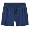 thumbnail image 1 of YuKaiChen Men's Swim Shorts Quick Dry Beach Shorts with Zip Pockets and Mesh Lining Navy 32, 1 of 10