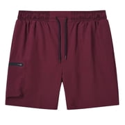 YuKaiChen Mens Swim Shorts Quick Dry Beach Shorts with Zip Pockets and Mesh Lining Win red 34