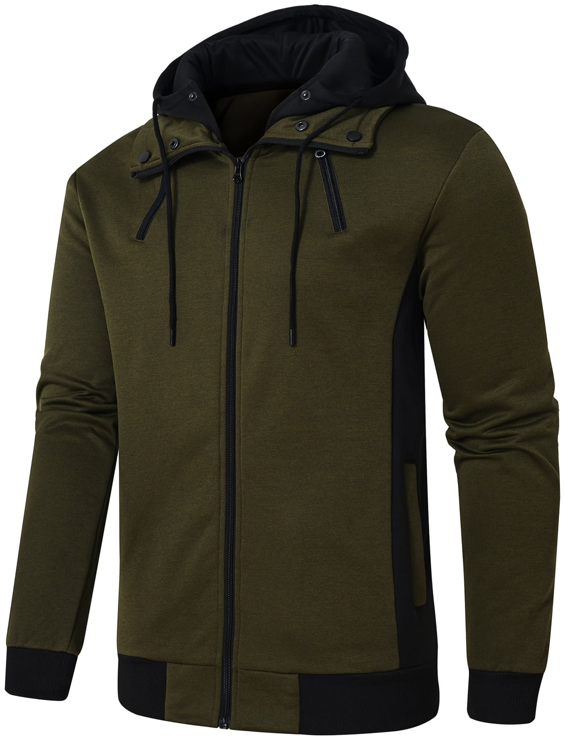 YuKaiChen Herren Fleece Hoodie - Sherpa Gefütterter Winter Pullover