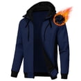 thumbnail image 1 of Neiku Mens Zipper Hoodie Casual Hooded Sweatshirt Fleece Jacket CationNavy-XL, 1 of 6