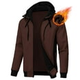 thumbnail image 1 of Neiku Mens Zipper Hoodie Casual Hooded Sweatshirt Fleece Jacket Coffee-L, 1 of 6