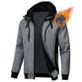 thumbnail image 1 of Neiku Mens Zipper Hoodie Casual Hooded Sweatshirt Fleece Jacket Darkgrey-XL, 1 of 6
