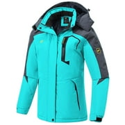 NEIKU YuKaiChen Women's Skiing Snowboarding Jackets Fleece Hood Mountain Snow Coat Blue S