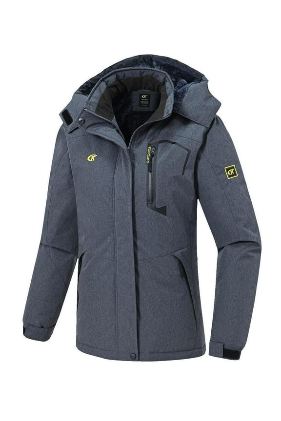 Women's Skiing Snowboarding Jackets Fleece Hood Mountain Snow Coat Dargray S