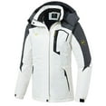 thumbnail image 1 of YuKaiChen Women's Skiing Snowboarding Jackets Fleece Hood Mountain Snow Coat White XXL, 1 of 8