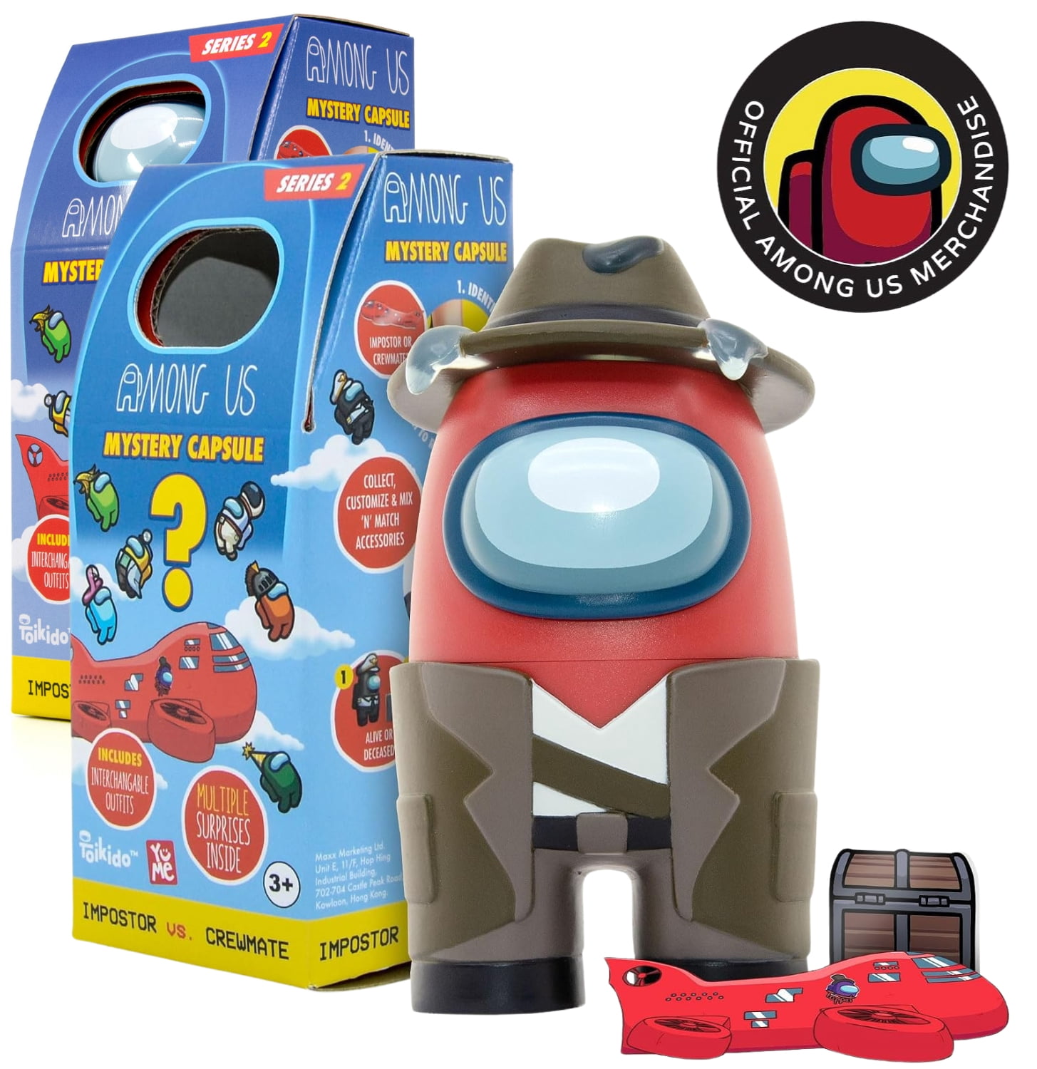 YuMe Among Us Mystery Capsules, Mini Action Figures, 2 Pack