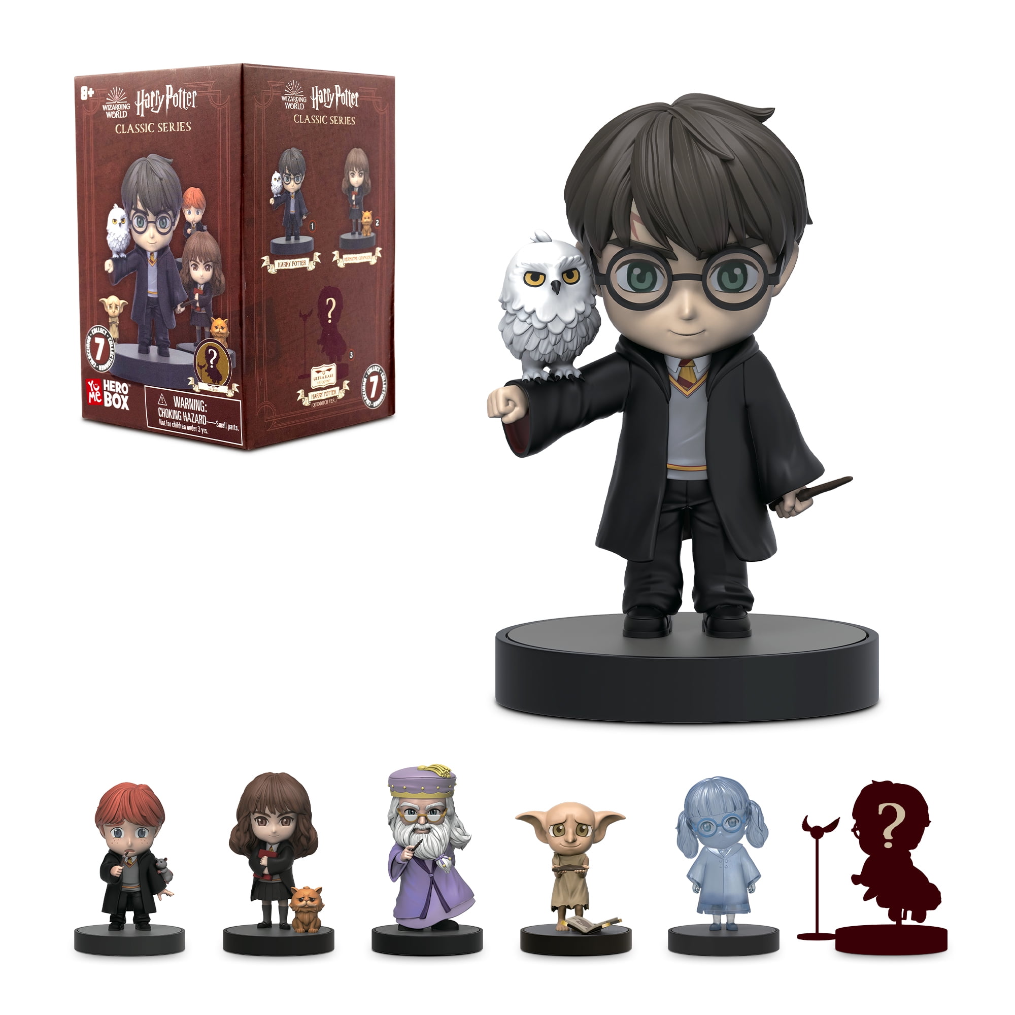 YuMe Harry Potter Classic Series Hero Box - Blind Box (1 Pack) 3" Collectible Toy Figurine, Mystery Toy Figure, Harry, Ron Weasley, Hedwig, Dobby, Collectibles for Boys, Girls, and Kids Ages 8+