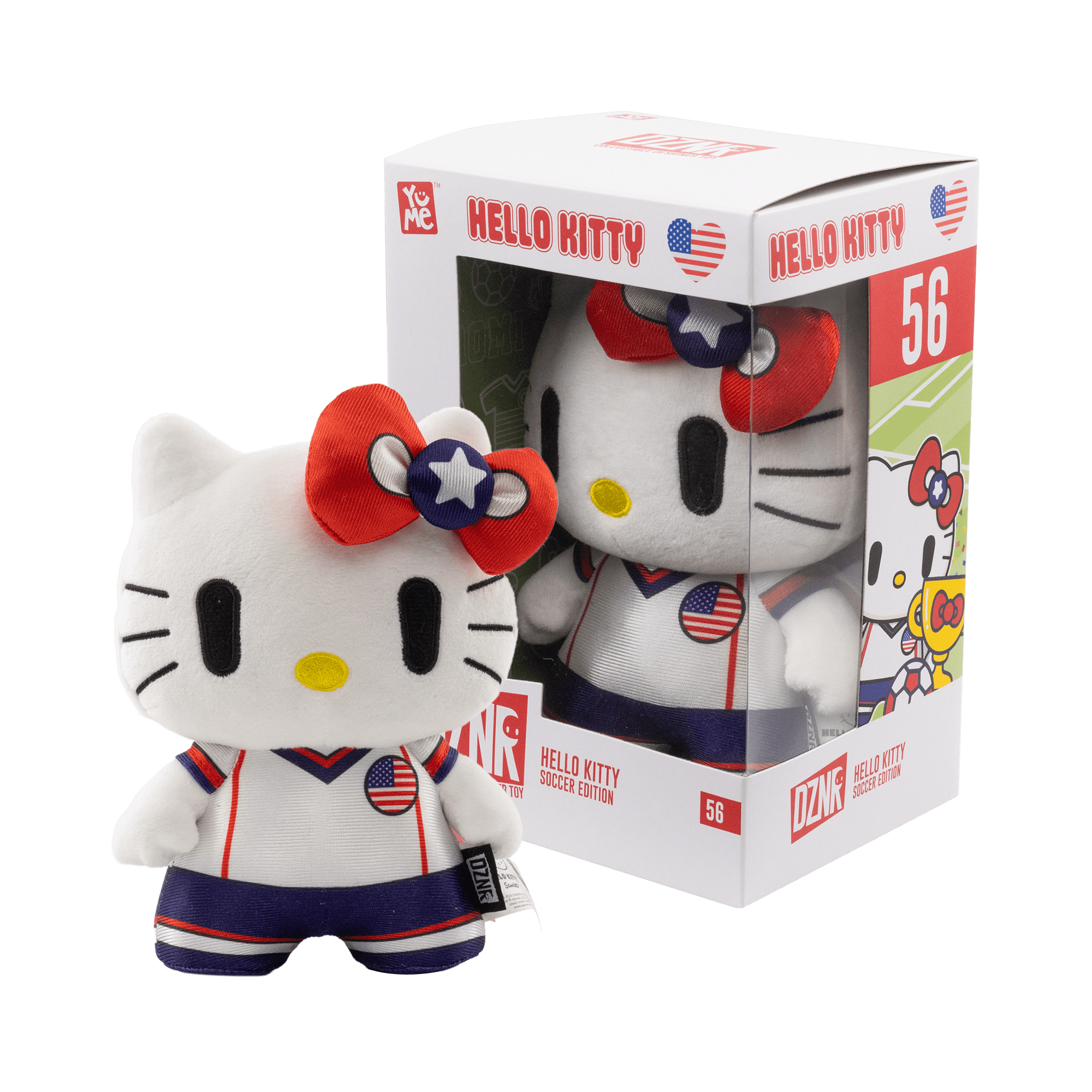 YuMe Hello Kitty and Friends DZNR Soccer Edition Plush - USA