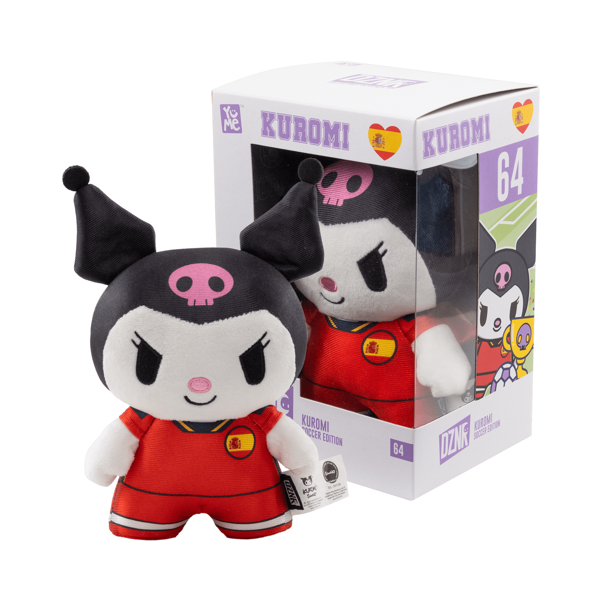 Yume Hello Kitty and Friends DZNR Soccer Edition Kuromi Plush Toy