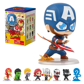 YuMe Marvel Comics Avengers Cosbi Bobble-Head Blind Box Mystery Collectible Figure, 1 Blind Box