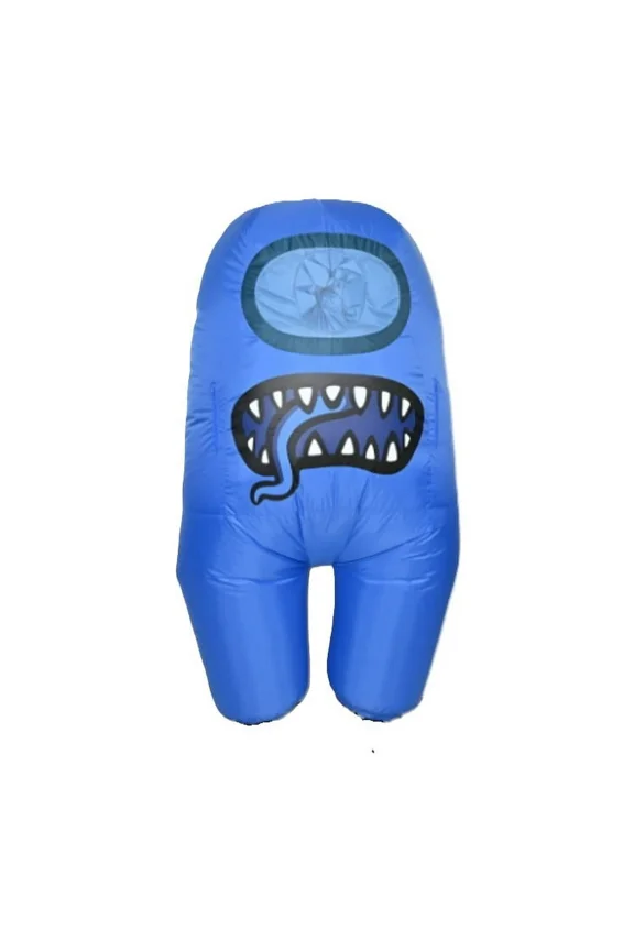 Official Among Us Toikido Toys Inflatable Kids Halloween Cosplay Costume for Children, Blue, Youth One Size Fits Most
