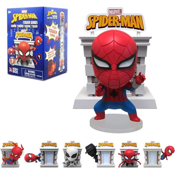 Toys Matter Inc. Marvel Spider-Man Tower Series Hero Box - 1pcs Random Blind Box