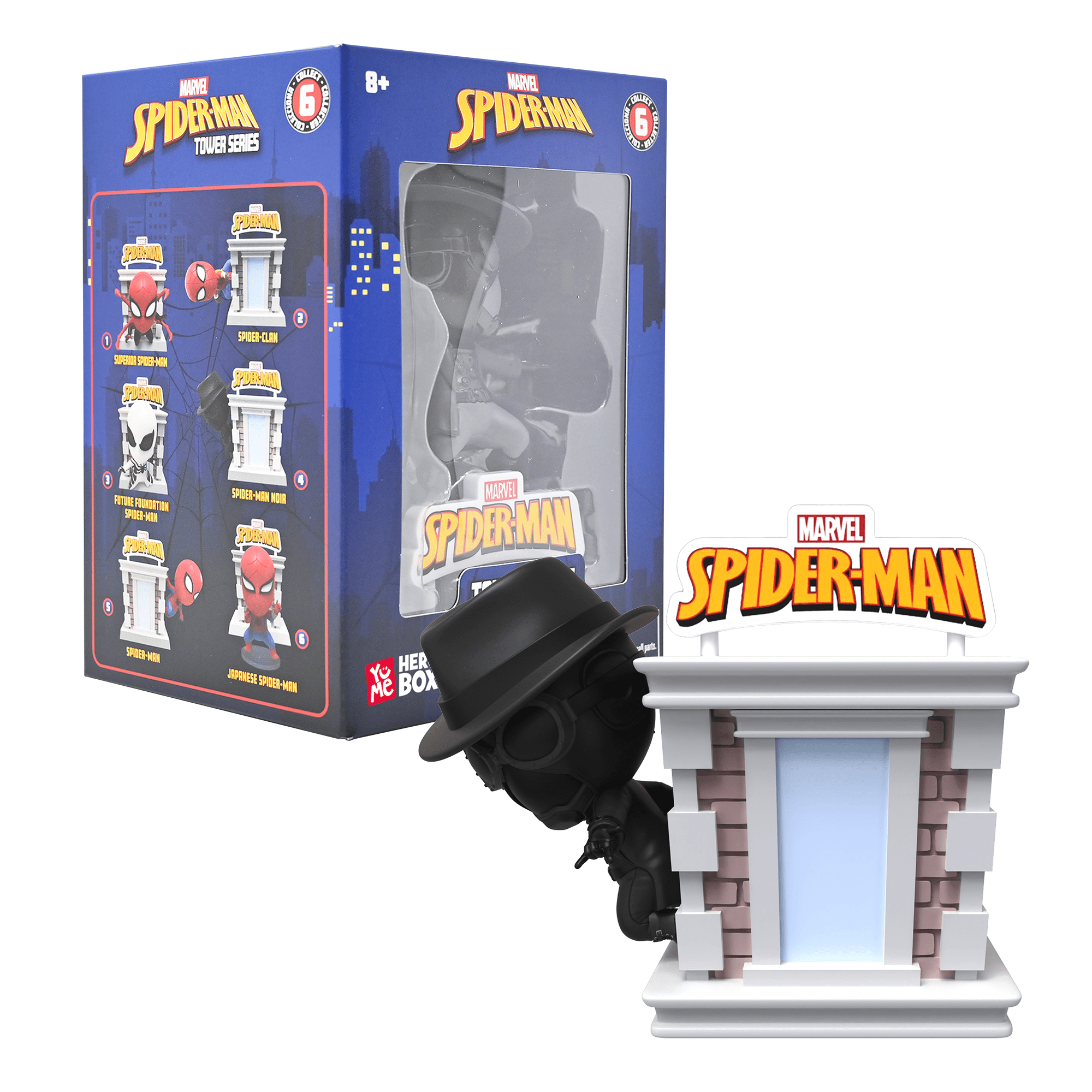 YuMe Spider-Man Hero Box Noir Tower Series Collectible Figurines