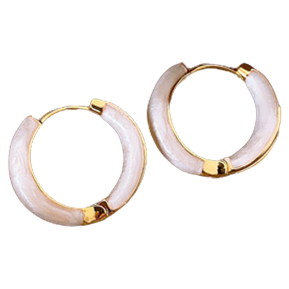 YuQi Light Round Earrings Female Hypoallergenic Lightweight Ornaments