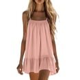thumbnail image 1 of YuXingFu 100% Cotton Dress Women Maxi Scoop Neck Plus Size Womens Dress Sleeveless with Pockets Long Casual Summer Pink XS, 1 of 9