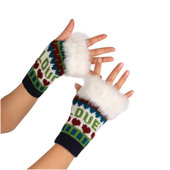 YuXingFu 2024 Clearance ! Clearance Gloves Winter for Kids Gloves Winter Snow Boys Heat Warmer Women Girl Knitted Arm Fingerless Keep Warm Winter Gloves Soft Warm Mitten