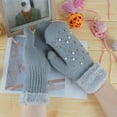 thumbnail image 1 of YuXingFu 50% off Clear Clearance Gloves Under $5.00 Gloves Large Women's Winter Keep Warm Lovely Printing Weave Knitted Flip Gloves, 1 of 1