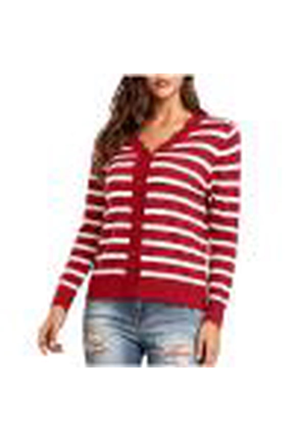 Boho Tops for Older Women V-Neck Long Sleeve Circle Tops - Self Tie for Fall Red S