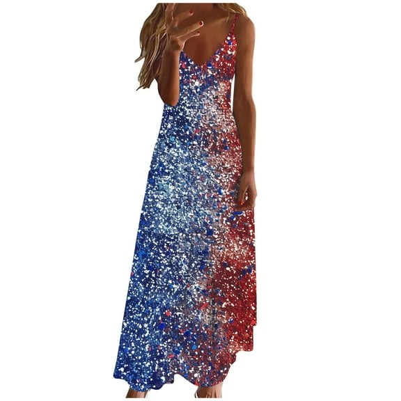 YuXingFu Cotton Dresses for Women Midi Sleeveless V-Neck Maxi Classic Bohemian Style A-Line Elegant and Cocktail for Vacation Multicolor S