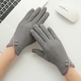 thumbnail image 1 of YuXingFu ! Creative Fashion Gloves Work Gloves German Velvet Gloves With Two Buttons And V-mouth For Women's Screen Warmth, Fashionable And Comfortable In Winter, Soft Gloves, 1 of 3