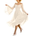 thumbnail image 1 of YuXingFu Gothic Dresses for Women Renaissance Dress With Pocket Court Style Long Sleeved Long Dress Beige XXL, 1 of 9