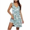 thumbnail image 1 of YuXingFu Kentucky Derby Dresses for Women Mid-Length V-Neck Plus Size Womens Dress Sleeveless A Line Casual Summer Multicolor L, 1 of 7