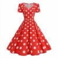 thumbnail image 1 of YuXingFu Long Dresses for Women Maxi V-Neck Plus Size Womens Dress Short Sleeve Relaxed Long Casual Summer Red M, 1 of 9