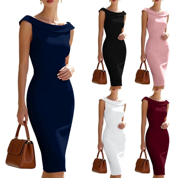 YuXingFu Plus Size Dresses Maxi Scoop Neck Plus Size Womens Dress Sleeveless Smocked Long Casual Summer Red L