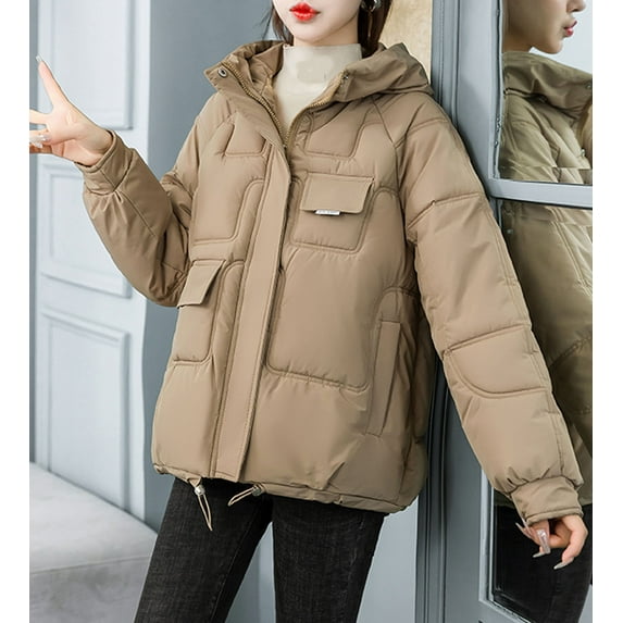 YuXingFu Sale Deal Womens Winter Coats with Hood Winter Clothes for Women Winter Coats for Women 2X Khaki