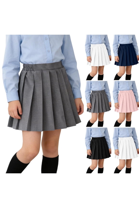 School Uniform Casual Maxi Skirts for Women Maxi Flared Smocked Waist Skirt - Split Hem Jean Skirts Navy 11-12Years