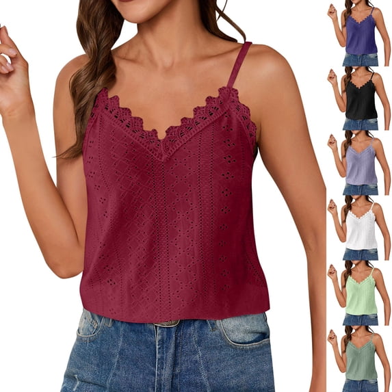YuXingFu Summer Tops For Women Work V-Neck Pleated Ruffle Accent Sleeveless for Boho Fashion Shirts Green M