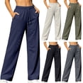 thumbnail image 1 of YuXingFu Womens Capri Pants for Women Petite Loose Dress Pants Utra-Low Ankle - Pocket Casual Gray L, 1 of 7