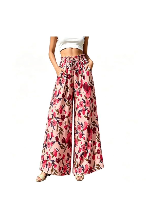 Womens Cotton Pants Plus Size Tapered Cigarette - Cargo Pocket Outdoor Red XXL