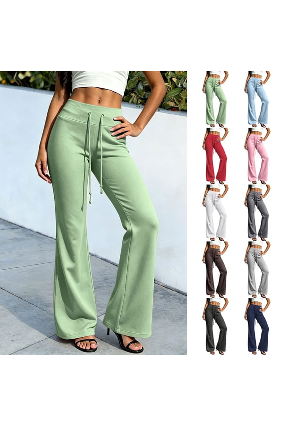 Womens Linen Pants Set Women Straight Culottes - Button Fly Work Gray S