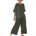 thumbnail image 1 of YuXingFu Womens Linen Pants Women Tall Slim Khaki Low Rise - Side Pocket Spring Army Green L, 1 of 9