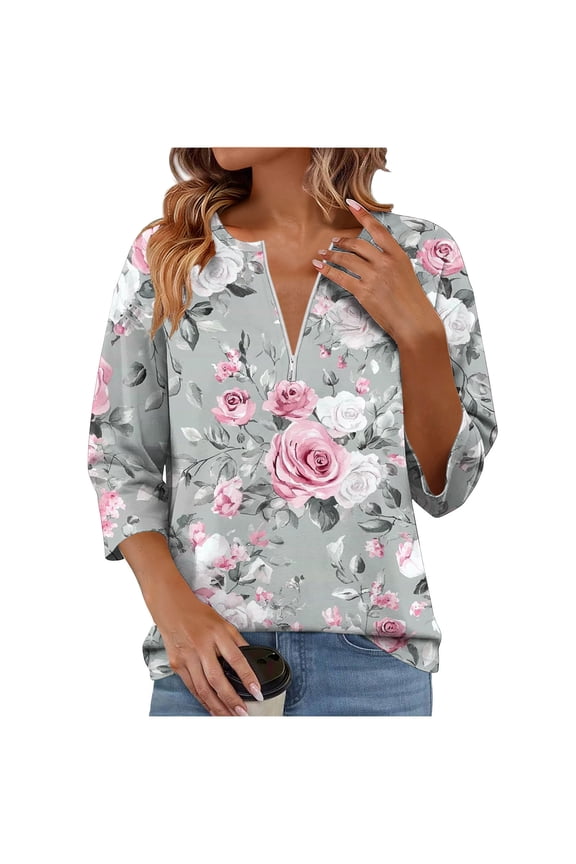Womens Off Shoulder Tops for Women V-Neck Pencil Tops - Side Pocket Corduroy Office Gray S